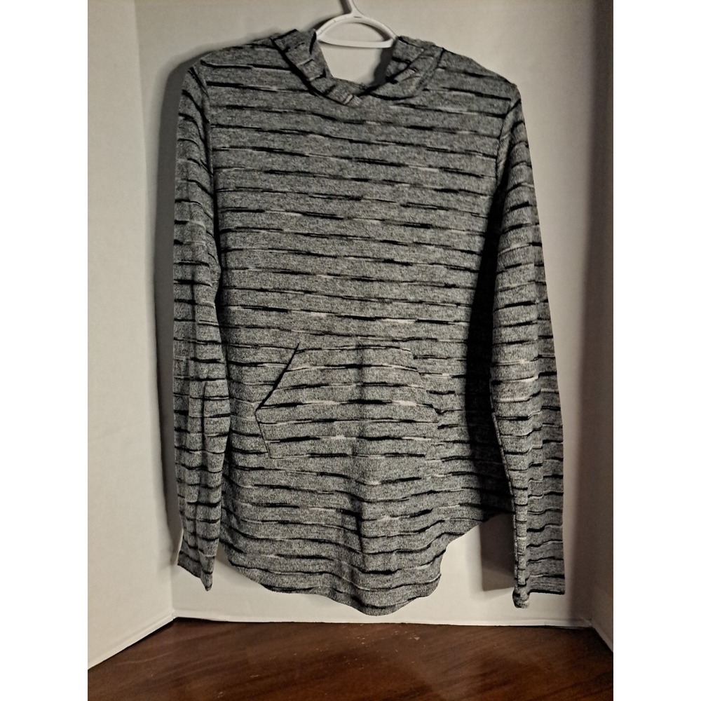 Free For All Womens Lightweight Pullover Hoodie Kangaroo Pocket Size XL Gray